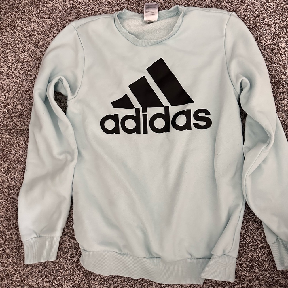 Adidas Women’s Light Blue Sweater Size small
